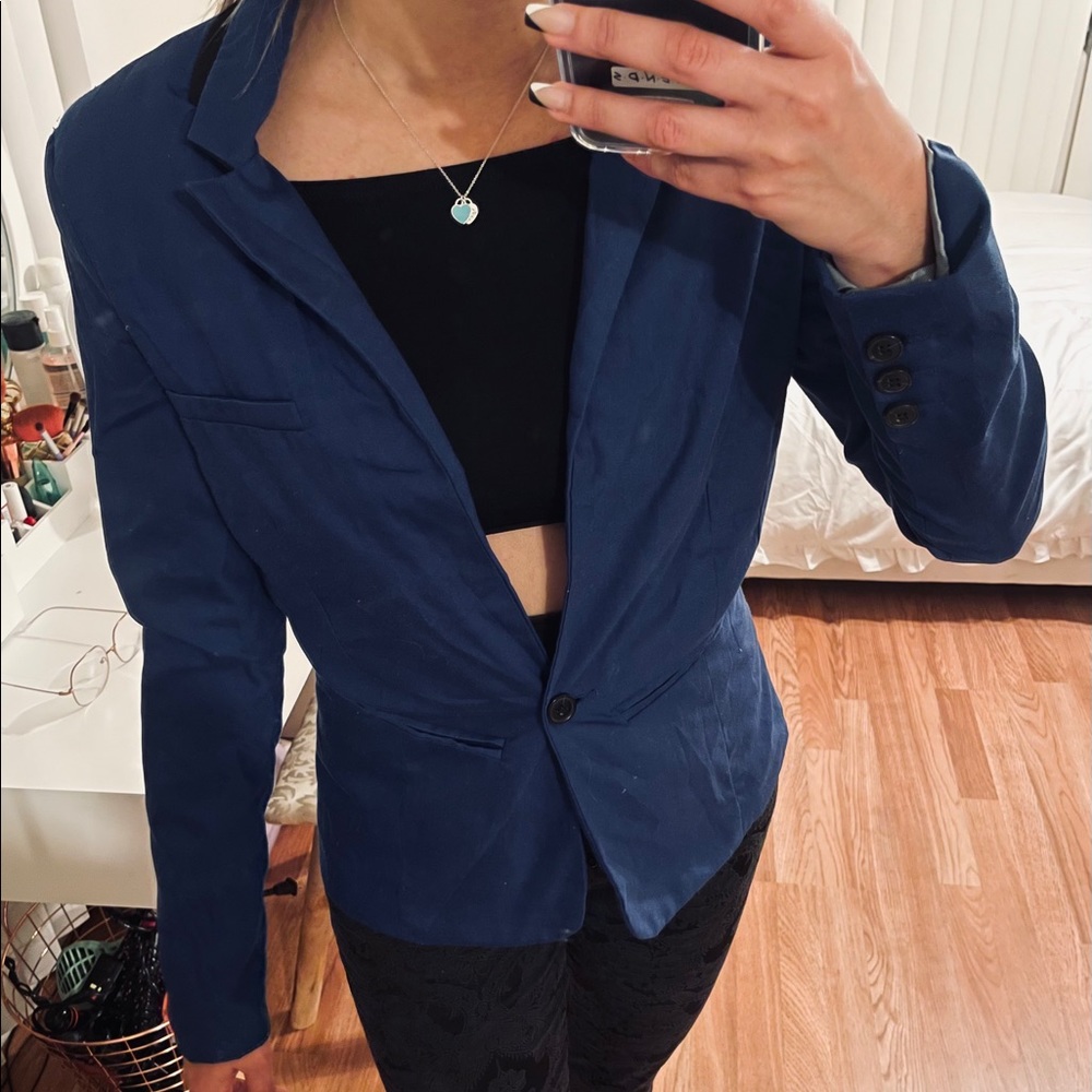 Pull&Bear Blue Blazer Jacket